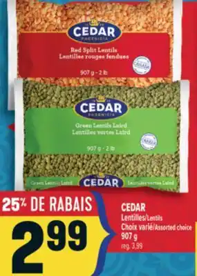 Marché Adonis CEDAR LENTILLES | LENTILS offer