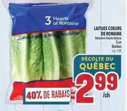 Marché Adonis LAITUES COEURS DE ROMAINE | ROMAINE HEARTS LETTUCE offer