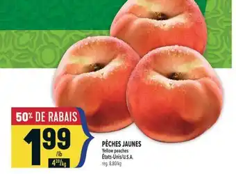 Marché Adonis PÊCHES JAUNES | Yellow peaches offer