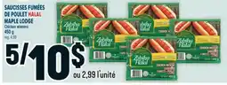 Marché Adonis SAUCISSES FUMÉES DE POULET HALAL MAPLE LODGE | Chicken wieners offer