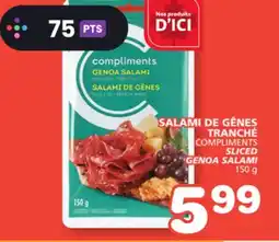 Marches Tradition COMPLIMENTS SLICED GENOA SALAMI offer