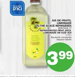 Marches Tradition HERITAGE 77 REFRIGERATED FRUIT JUICE, LEMONADE OR ICED TEA offer
