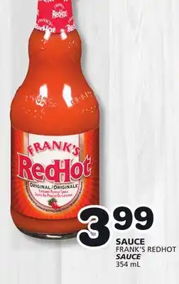 Marches Tradition FRANK'S REDHOT SAUCE offer