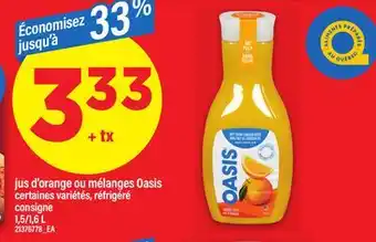 Maxi JUS D'ORANGE OU MÉLANGES OASIS, 1,5/1,6 L offer