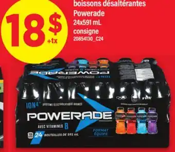 Maxi BOISSONS DÉSALTÉRANTES POWERADE, 24x591 mL offer