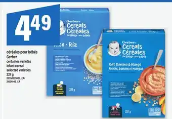 Maxi CÉRÉALES POUR BÉBÉS GERBER | infant cereal, 227 g offer