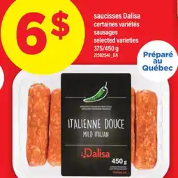 Maxi SAUCISSES DALISA | SAUSAGES, 375/450 g offer