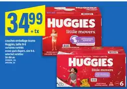 Maxi COUCHES EMBALLAGE ÉCONO HUGGIES, TAILLE N-8 | econo pack diapers, size N-8, 58-180 un offer