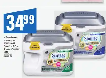 Maxi PRÉPARATION EN POUDRE POUR NOURRISSONS ÉTAPE 1 ET 2 PRO ADVANCE SIMILAC 584 G offer
