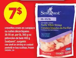 Maxi OU CUITES DÉCORTIQUÉES 36-55 UN. PAR LB, 300 G OU PÉTONCLES DE BAIE 400 G offer