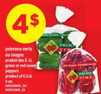 Maxi POIVRONS VERTS OU ROUGES | GREEN OR RED SWEET PEPPERS, 4 un offer