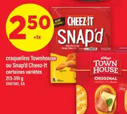 Maxi CRAQUELINS TOWNHOUSE OU SNAP'D CHEEZ-IT OU SNAP'D CHEEZ-IT, 213-391 g offer