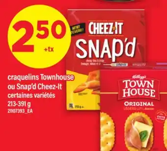 Maxi CRAQUELINS TOWNHOUSE OU SNAP'D CHEEZ-IT OU SNAP'D CHEEZ-IT, 213-391 g offer