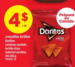 Maxi CROUSTILLES TORTILLAS DORITOS, 210-280 g offer