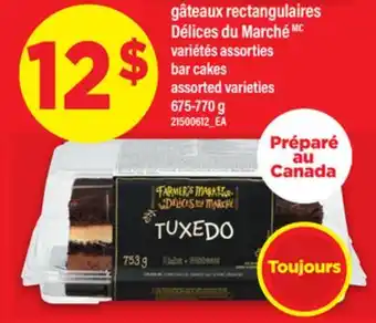 Maxi GÂTEAUX RECTANGULAIRES DÉLICES DU MARCHÉ | bar cakes, 675-770 g offer