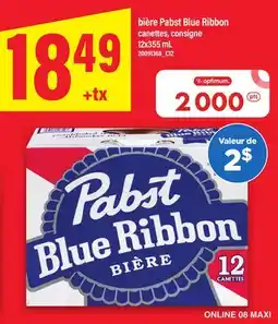 Maxi BIÈRE PABST BLUE RIBBON, 12x355 mL offer