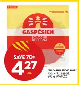 Giant Tiger Gaspesien sliced meat offer