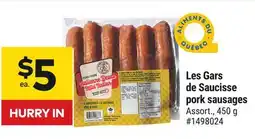 Giant Tiger pork sausages offer