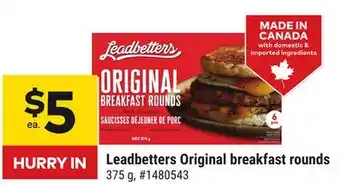 Giant Tiger Leadbetters Original breakfast rounds offer