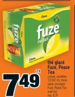 Super C THÉ GLACÉ FUZE, PEACE TEA | FUZE, PEACE TEA ICED TEA offer