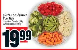 Super C PLATEAU DE LÉGUMES SUN RICH | SUN RICH VEGETABLE TRAY offer