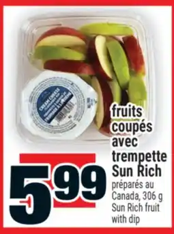 Super C fruits coupés avec trempette Sun Rich | Sun Rich fruit with dip offer
