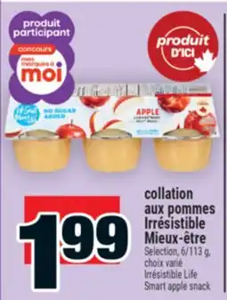 Super C collation aux pommes Irrésistible Mieux-être | Irrésistible Life Smart apple snack offer
