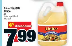 Super C huile végétale Unico | Unico vegetable oil offer