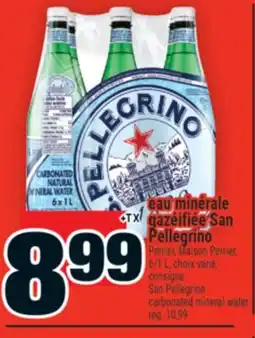 Super C EAU MINÉRALE GAZÉIFIÉE SAN PELLEGRINO | SAN PELLEGRINO CARBONATED MINERAL WATER offer