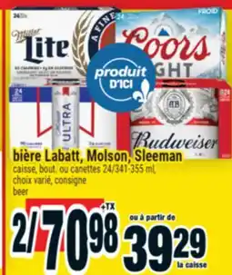 Super C BIÈRE LABATT, MOLSON, SLEEMAN | BEER offer