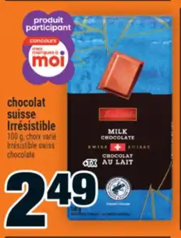 Super C chocolat suisse Irrésistible | Irrésistible swiss chocolate offer