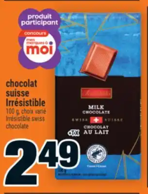 Super C chocolat suisse Irrésistible | Irrésistible swiss chocolate offer