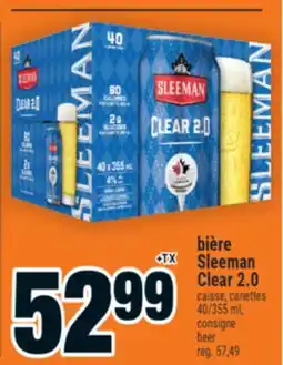 Super C bière Sleeman Clear 2.0 | beer offer