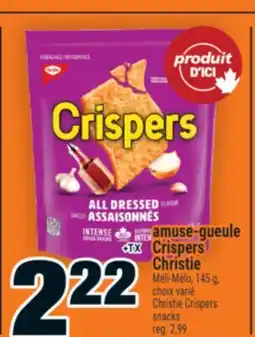 Super C AMUSE-GUEULE CRISPERS CHRISTIE | CHRISTIE CRISPERS SNACKS offer