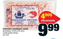Super C crevettes nordiques cuites | cooked northern shrimps offer