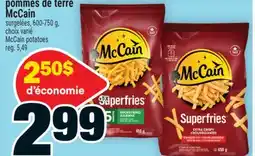 Super C pommes de terre McCain | McCain potatoes offer