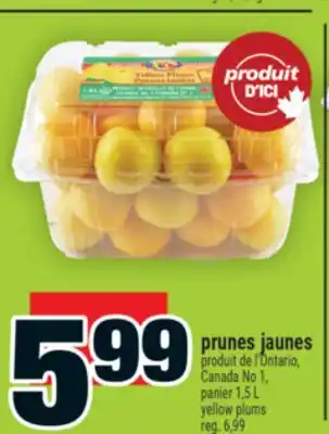 Super C prunes jaunes | yellow plums offer