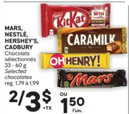 Brunet MARS, NESTLÉ, HERSHEY'S, CADBURY Chocolats sélectionnés offer