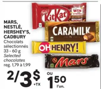 Brunet MARS, NESTLÉ, HERSHEY'S, CADBURY Chocolats sélectionnés offer