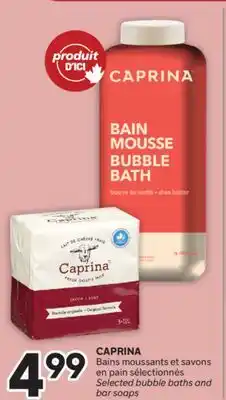 Brunet CAPRINA Bains moussants savons en pain sélectionnés offer