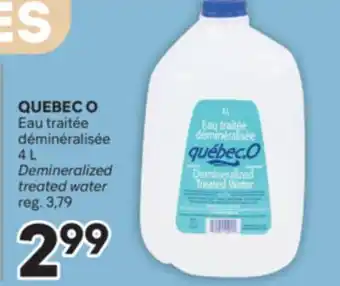 Brunet QUEBEC O Eau traitée déminéralisée offer