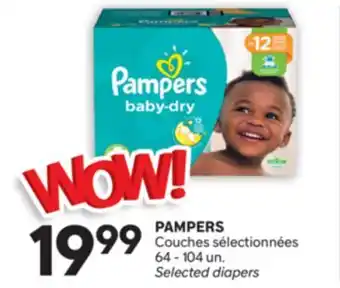 Brunet PAMPERS Couches sélectionnées offer