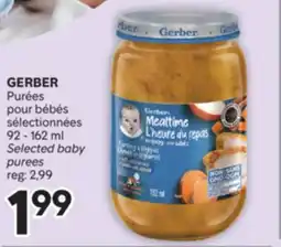 Brunet GERBER Purées pour bébés sélectionnées offer