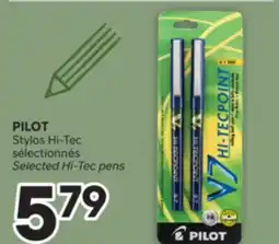 Brunet PILOT Stylos Hi-Tec sélectionnés offer