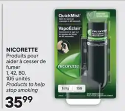 Brunet NICORETTE Produits pour aider à cesser de fumer 1, 42, 80, 105 unités offer