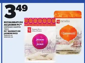 Provigo PC BASMATI OR JASMINE RICE, 750 G offer