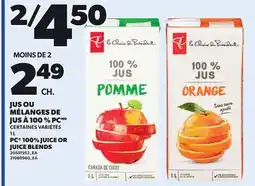 Provigo PC 100% JUICE OR JUICE BLENDS, 1L offer