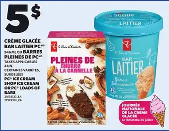 Provigo PC ICE CREAM SHOP ICE CREAM, 946 ML OR PC LOADS OF BARS, 4 UN offer