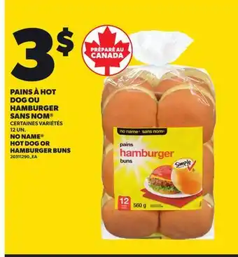 Provigo NO NAME HOT DOG OR HAMBURGER BUNS, 12 UN offer