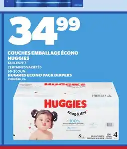 Provigo COUCHES EMBALLAGE ÉCONO HUGGIES, TAILLES N-7, 60-200 UN offer